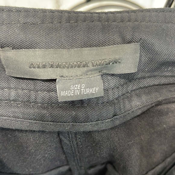 Alexander Wang Leather Pants Zipper Ankle Silvertone Disk Snaps 5-Pocket Style - Picture 10 of 14